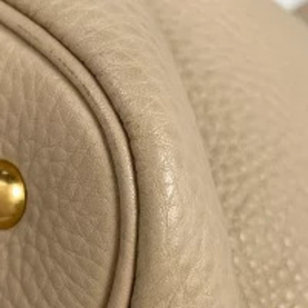 Miu Miu Beige Shoulder Leather Bag 2way Tan